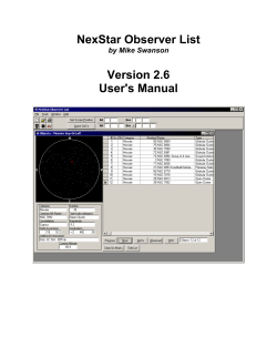 NexStar Observer List Version 2.6 User`s Manual