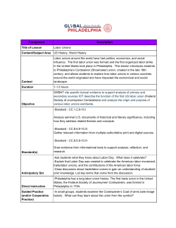 7 Labor Unions - Global Philadelphia Association
