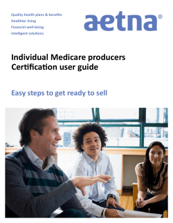 Individual Medicare producers Cer fica on user guide
