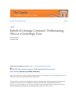 Problematizing Africa as a Geostrategic Zone