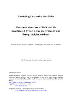 Electronic structure of GaN and Ga investigated by soft x-ray