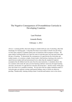 Pritchett Beatty Ove.. - Harvard Kennedy School