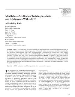 Mindfulness Meditation Training in Adults and Adolescents With ADHD