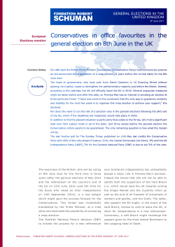 general elections in the uk - 8th june