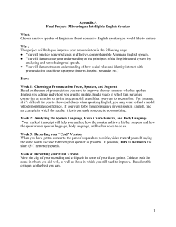 Mirroring an Intelligible English Speaker