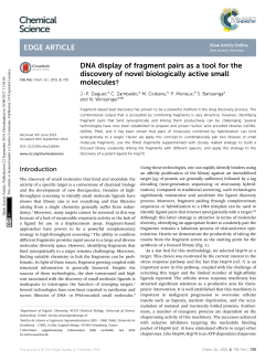 DNA display of fragment pairs as a tool for the