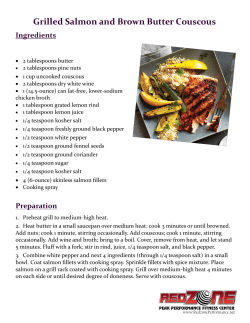 Grilled Salmon and Brown Butter Couscous Ingredients