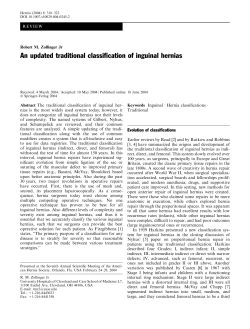 An updated traditional classification of inguinal hernias | SpringerLink