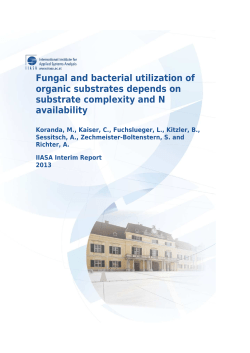 Fungal and bacterial utilization of organic substrates depends on