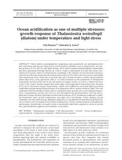 Ocean acidification as one of multiple stressors: growth response of