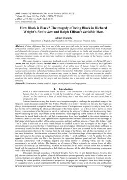 How Black is Black? The tragedy of being Black in Richard Wright`s