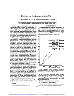 Urethan and Leukemogenesis in Mice