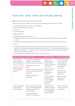 Food vans, stalls, events and off-site catering