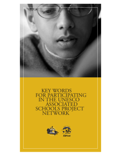 Key Words for Participating in the UNESCO Associated