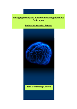 Managing Money and Finances post TBI