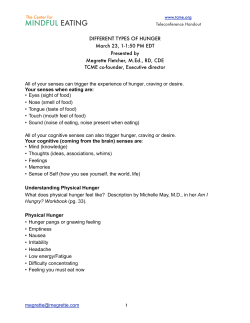 Different Types of Hunger Handout