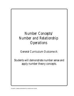 A: Number Sense - Government of Prince Edward Island