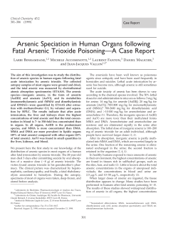 Arsenic Speciation in Human Organs following Fatal Arsenic