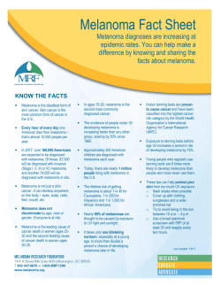 Melanoma Fact Sheet - Melanoma Research Foundation