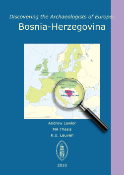 Bosnia-Herzegovina - Discovering the Archaeologists of Europe