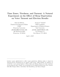Time Zones, Tiredness, and Turnout: A Natural Experiment on the