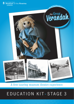 The Great Verandah - education kit - stage 3