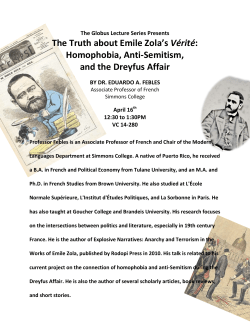 The Truth about Emile Zola`s V&eacute;rit&eacute;: Homophobia