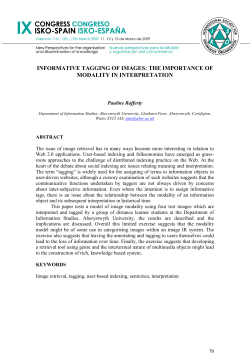 informative tagging of images: the importance of modality in