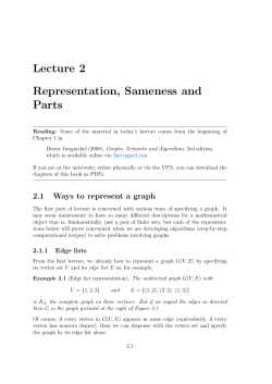 Lecture 2 Representation, Sameness and Parts