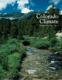 Colorado Climate Center - Colorado State University