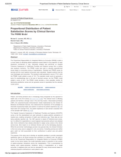 Proportional Distribution of Patient Satisfaction