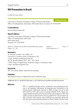 HIV Prevention in Brazil - Clinical Social Work and Health Intervention