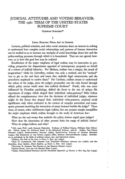 Judicial Attitudes and Voting Behavior: The 1961