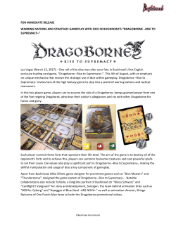 FOR IMMEDIATE RELEASE WARRING NATIONS AND STRATEGIC