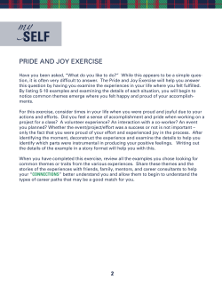 pride and joy exercise