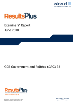 Examiner report - Unit 3B (6GP03) - June 2010