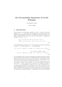 On Circumradius Equations of Cyclic Polygons