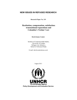 new issues in refugee research