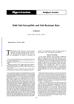 Dahl Salt-Susceptible and Salt-Resistant Rats