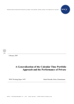 A Generalization of the Calendar Time Portfolio Approach