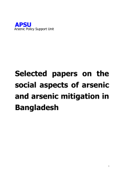 Selected papers on the social aspects of arsenic and arsenic