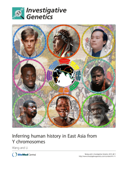 Inferring human history in East Asia from Y chromosomes