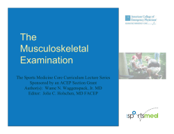 The Musculoskeletal Examination