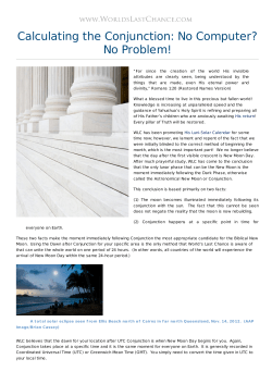 Calculating the Conjunction: No Computer? No Problem! Print