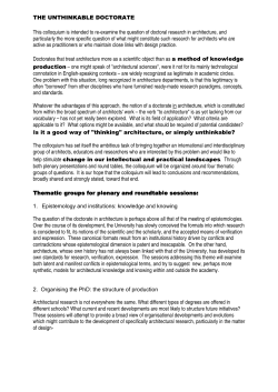 This colloquium is intended to re-examine the question of