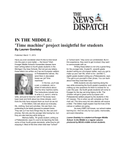 IN THE MIDDLE: `Time machine` project insightful for students