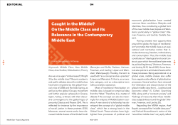 On the Middle Class and its Relevance in the Contemporary Middle