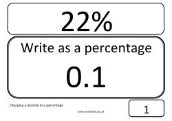 Changing a decimal to a percentage