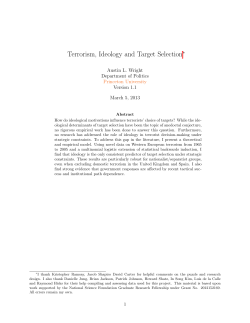 Terrorism, Ideology and Target Selection