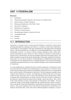 Unit 11 Federalism